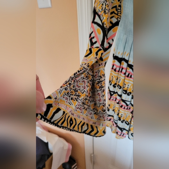 Free People Women's Blue Tegan Border printed mini dress - Picture 5 of 6